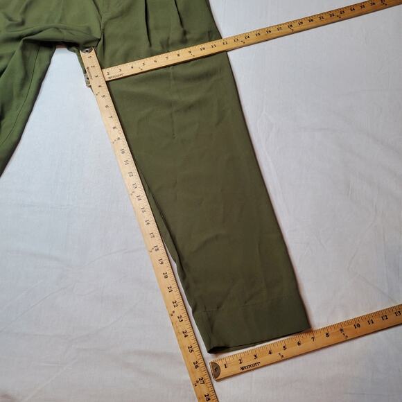 Madewell Women's Size 2 NWT Drapey Paperbag Pants Belted Foliage Green - Picture 3 of 9